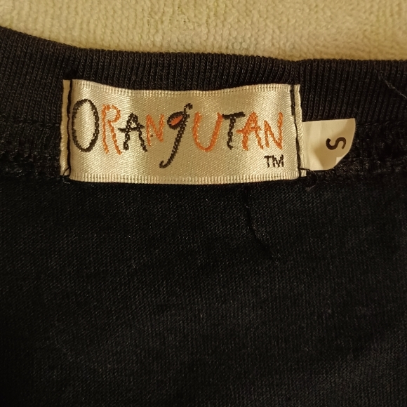 Orangutan by Charles Cham Women's Black Tee-2008 - Picture 6 of 8